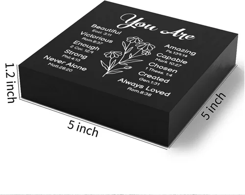Miniatura 2 de Regalos religiosos para mujeres, regalos cristianos, caja de madera cristiana, decoración de escritorio, versículos de la Biblia, decoración