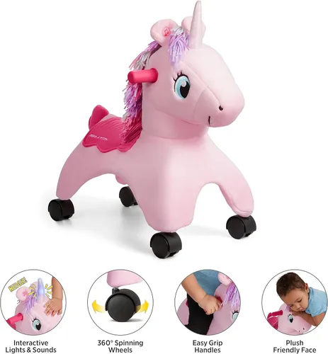 Miniatura 2 de Radio Flyer Juguetes de Animales de Peluche para Niños Pequeños – Suave Juguetes de Paseo y Empuje en Interiores para Niños de 1 a 3 Años Rosa