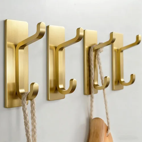 Miniatura 8 de Ganchos de Pared Autoadhesivos para Colgar: Extra Fuertes 13 LB, Gancho para Abrigo, Toalla en Baños, Ducha, Cocina, Pared, Gancho de Puerta, Níquel