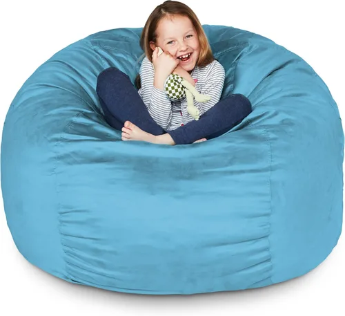 Miniatura 20 de Lumaland - Lujoso puf gigante de 1,8 m con funda de microgamuza, ultra suave, relleno de espuma, lavable, XL, para niños, adolescentes, adultos