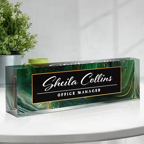 Miniatura 19 de Placa de nombre personalizada para escritorio, regalos de agradecimiento para empleados, placa de nombre de escritorio acrílica personalizada