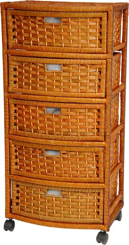 Miniatura 3 de Red Lantern Oriental Furniture - Cofre ocasional de fibra natural de 16 pulgadas, 2 cajones