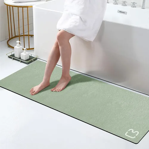 Miniatura 31 de RUERYA Tierra de Diatomeas Alfombras de Baño 23.6 x 15.7 pulgadas, Secado Rápido Súper Absorbente Base de Goma Antideslizante Alfombra de Baño