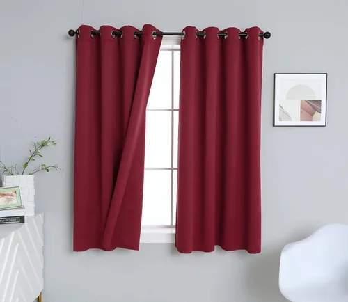 Miniatura 27 de INLINAS Cortinas opacas para dormitorio, aislamiento térmico, reducción de ruido, juego de 2 paneles de ahorro de energía, beige, 42 pulgadas