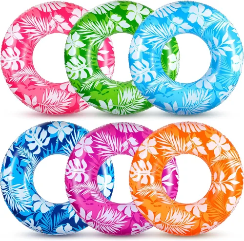 Miniatura 14 de 2 tubos de piscina para adultos de 42 pulgadas, flotadores inflables grandes de 42 pulgadas, hojas tropicales, flotadores inflables para piscina