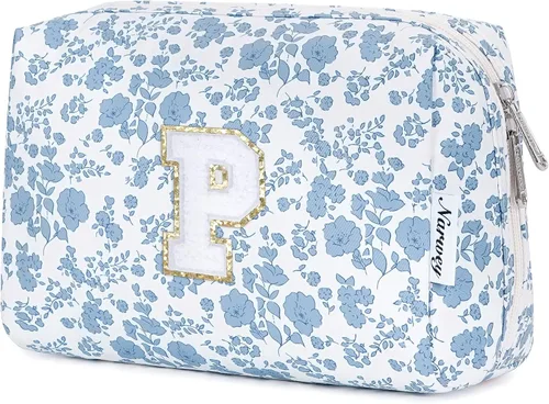 Miniatura 68 de Narwey Bolsa de maquillaje con inicial, regalos de graduación para adolescentes, niñas, niños y adolescentes, cosas de moda de 6 a 18 años, bolsa