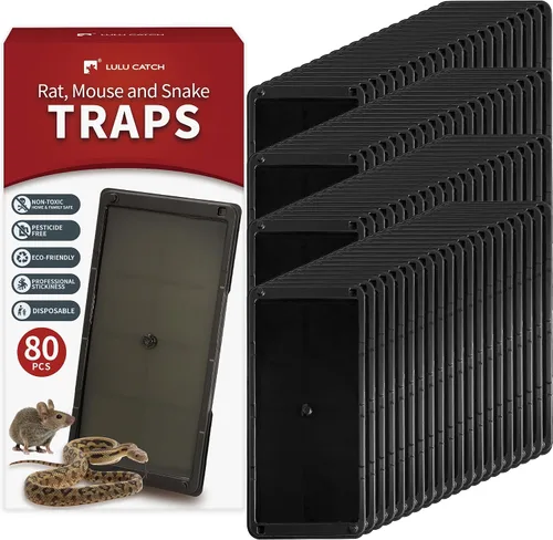 Miniatura 28 de LULUCATCH Trampas para ratones, paquete de 4, trampas de pegamento más grandes y pesadas para ratones, ratas y serpientes, trampas adhesivas