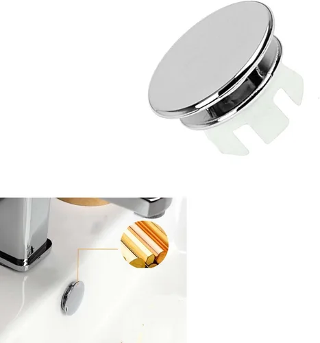 Miniatura 10 de Cubierta de desbordamiento para lavabo de baño, inserto de latón en agujero, tapas redondas, níquel cepillado, recipiente de cerámica de repuesto