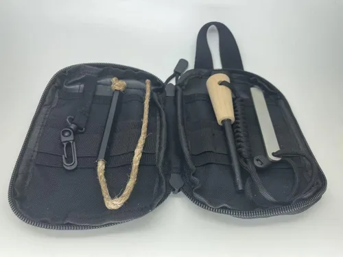 Kit de iniciación de fuego de pedernal y acero, varillas de ferro, herramienta de supervivencia de arranque de incendios de magnesio para camping,