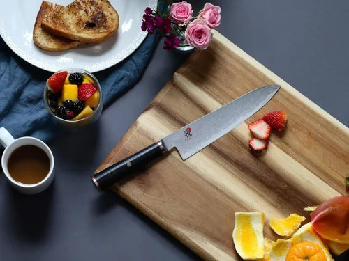 Miniatura 6 de Miyabi Cuchillo de chef Kaizen de 8 pulgadas Negro con Red Accent