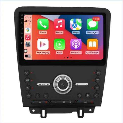 Miniatura 11 de Android 12 estéreo para Ford Mustang (2010-2014) Manual AC, pantalla IPS de 10 pulgadas 2G+32G Carplay inalámbrico incorporado/Android Auto Cámara