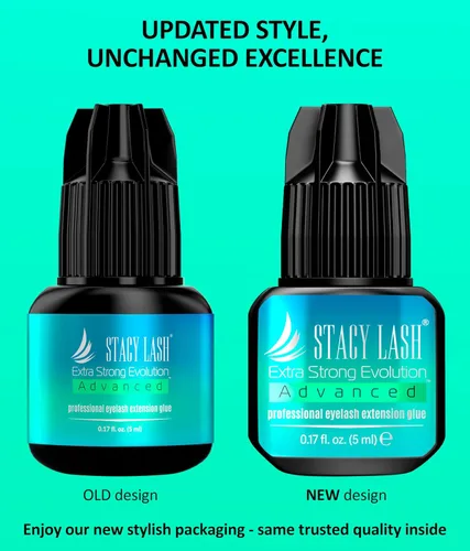 Miniatura 3 de Stacy Lash Pegamento Extra Fuerte Evolution Advanced para Extensiones de Pestañas (0,17 fl oz / 5 ml) / Seco en 1 Segundo / Retención de 6 Semanas