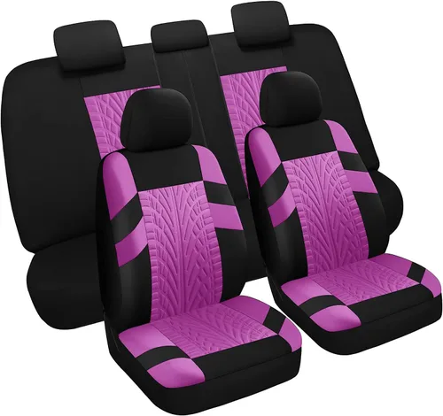 Miniatura 11 de VarCozy Fundas para Asientos de Coche Par Delantero, Fundas Universales de Tela para Asientos Delanteros de Coche, Fundas de Asiento Transpirables