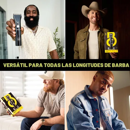 Miniatura 5 de The Beard Club Recortadora de barba para hombres – Cortadora eléctrica inalámbrica recargable de barba y pelo – Alta potencia 7000 RPM – 8 guías