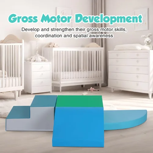 Miniatura 8 de TODIBY Juguetes de Escalada de 4 Piezas para Niños Pequeños: Cuero PU - Juego Suave de Escalada para Niños Pequeños - Bloques de Escalada de Espuma