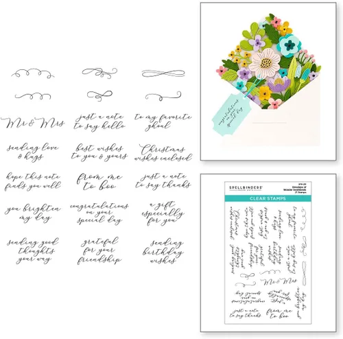 Miniatura 2 de Spellbinders STP-211 - Juego de sellos transparentes sobre de Wonder Sentiments de The Envelope of Wonder Collection