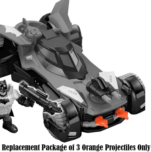 Miniatura 3 de Repuesto de 3 proyectiles naranjas para Fisher-Price Imaginext DC Super Friends Batmobile Playset - DHT64