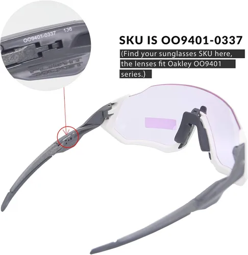 Miniatura 6 de Walleva - Lentes de repuesto para gafas de sol Oakley Flight Jacket