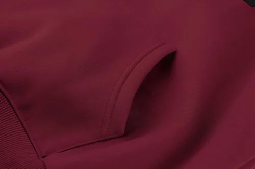Miniatura 4 de Lauweion - Sudadera básica lisa de ajuste holgado con forro polar, capucha, mangas largas, hombro caído y bolsillo tipo canguro para mujer