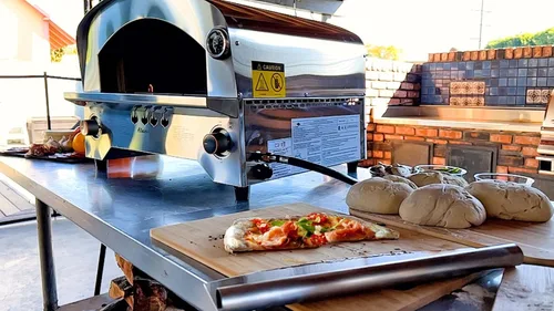 Miniatura 7 de Flame King Horno al aire libre para pizza y alimentos de gas propano para acampar, patio trasero, portón trasero