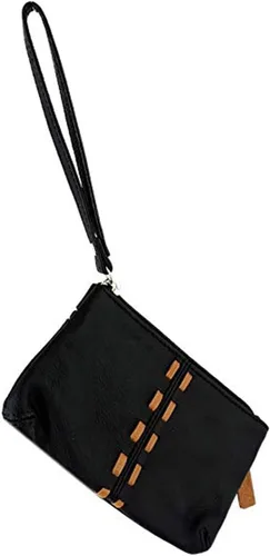 Miniatura 3 de SILVERFEVER Cartera de cuero de vaca con detalle de costura batida
