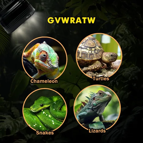 Miniatura 8 de Lámpara de reptil, máximo 160 W. Cada lámpara caliente de reptil viene con un interruptor separado, adecuada para lagartos, tortugas, serpientes