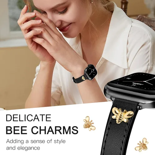 Miniatura 3 de JR.DM Correas de cuero delgadas compatibles con Apple Watch Band 1.496 in 1.575 in 1.614 in 1.654 in 1.732 in 1.772 in 1.811 in 1.929 in, correa