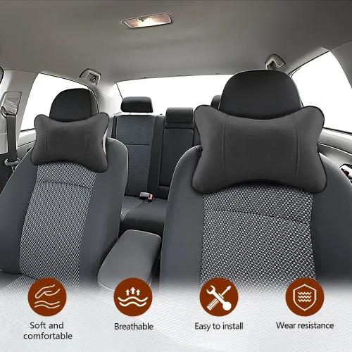 Miniatura 7 de Zufoty 2 almohadas ergonómicas para reposacabezas de automóvil, para aliviar la fatiga del cuello, almohadas universales para reposacabezas