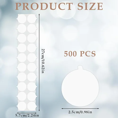 Miniatura 2 de 500 puntos adhesivos de cera con respaldo de puntos adhesivos de doble cara para sellos de cera, adhesivos para manualidades (1 pulgada)
