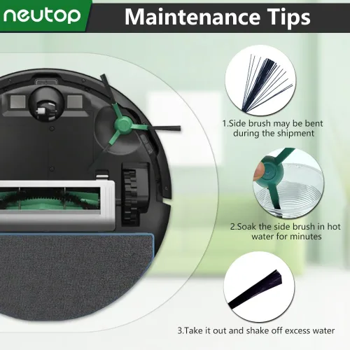 Miniatura 5 de Cepillo lateral para barrido de bordes compatible con iRobot Roomba 705/505/504/405/205/105/104/Essential Series Robot Aspiradores, paquete de 12