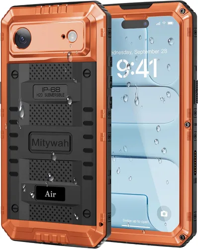 Miniatura 121 de Mitywah Funda impermeable para iPhone 7/iPhone 8 / iPhone SE 2020, funda de metal resistente de grado militar, protección de cuerpo completo