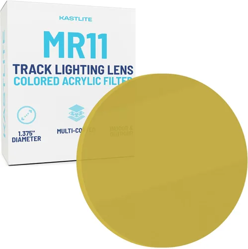 Miniatura 17 de KastLite Filtro de Cabeza de Luz de Riel de Halo Ámbar – Lente de Bombilla Acrílica MR11 WAC – Cubierta de Repuesto para Accesorios de Techo, Focos