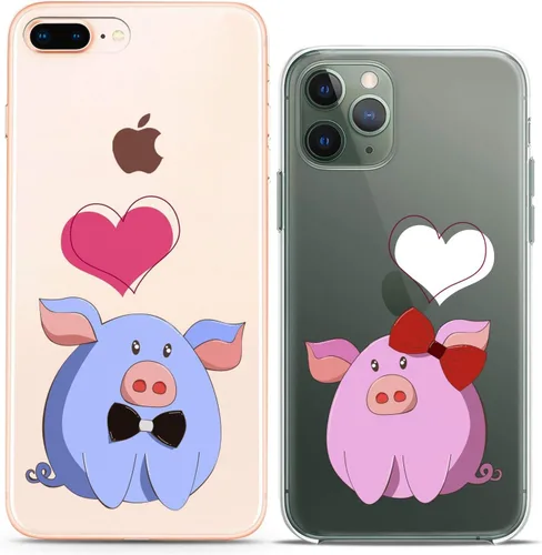 Miniatura 10 de Fundas a juego para parejas compatibles con iPhone 16 15 14 13 12 11 Pro Max Mini Xs X 6s 8 Plus 7+ Xr 10 SE 5 pares Kawaii Sweet Cute Slim Print