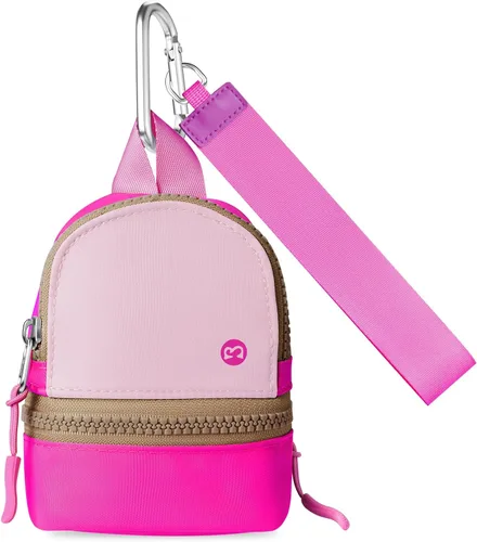 Miniatura 14 de Babysun Mini Mochila Llavero Muñequera Bolso Pequeño de Cambio Monedero Lindo Con Cremallera Cartera Con 3 Ranuras Para Tarjetas RFID Para