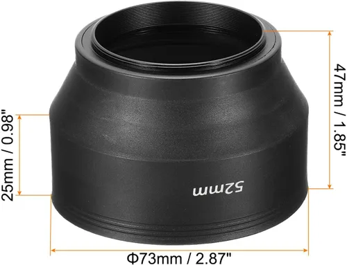 Miniatura 2 de PATIKIL Parasol para lente de cámara de 1.929 in, protector de lente plegable de goma, bloquea el exceso de luz solar, mejora la fotografía