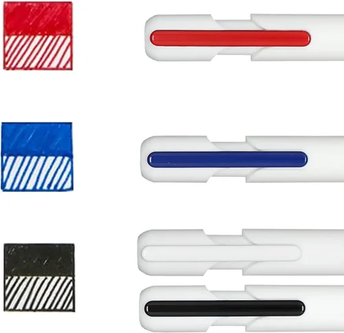 Miniatura 3 de DUNBONG Bolígrafo retráctil, bolígrafos de gel de 0.020 in, punta fina, 4 negros, 1 azul y 1 rojo, caja de 6 bolígrafos