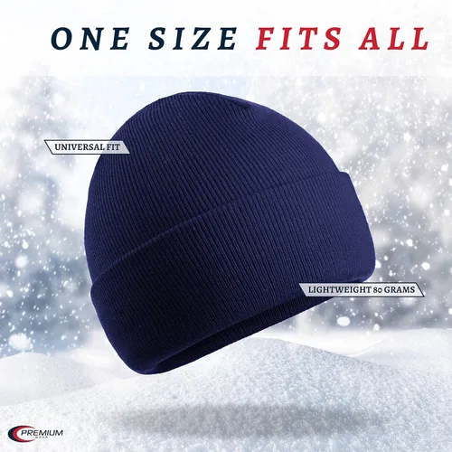 Miniatura 7 de Premium Wear Gorro Gorro de moda para hombres y mujeres con tela de poliéster acrílico suave