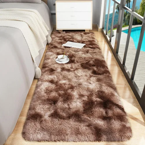 Miniatura 41 de Foxmas - Alfombra para centro de habitación, esponjosa y ultrasuave, para dormitorio, habitación de los niños, habitación del bebé, afelpada, Azul