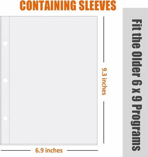 Miniatura 2 de Protectores de página para programas de juego de Broadway y programas de teatro, 50 protectores de hojas para folletos antiguos de 6 x 9 pulgadas