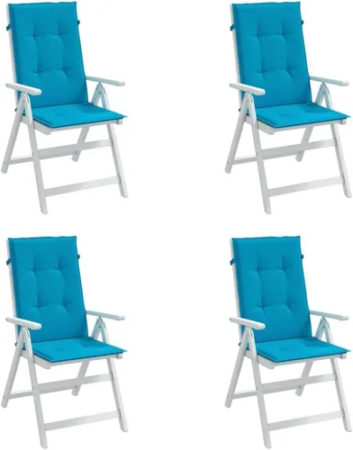 Miniatura 19 de Cojines para silla de jardín con respaldo alto, 2 piezas, color antracita, 47.2 x 19.7 x 1.2 pulgadas, cojines de tela para sillas de comedor