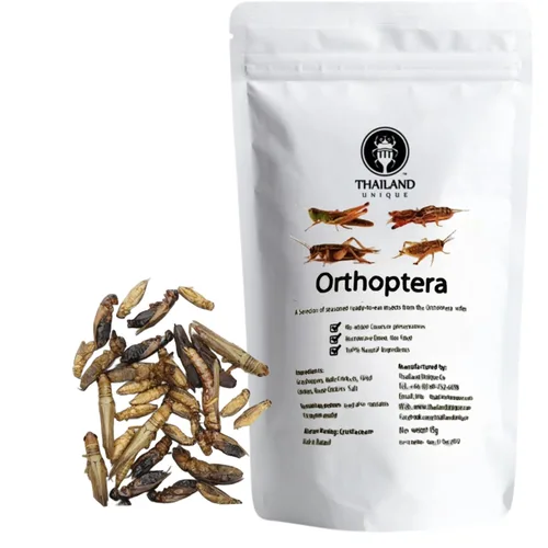 Miniatura 15 de Thailand Unique Grillos sazonados para barbacoa – Bolsa de 0.53 oz de insectos comestibles deshidratados para humanos, insectos nutritivos