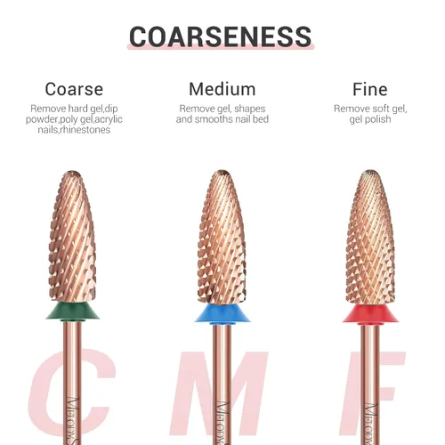 Miniatura 4 de MelodySusie Brocas largas para uñas con llama, brocas de tungsteno de carburo de 3/32 pulgadas, adecuadas para manicura, pedicura, cutícula, esmalte