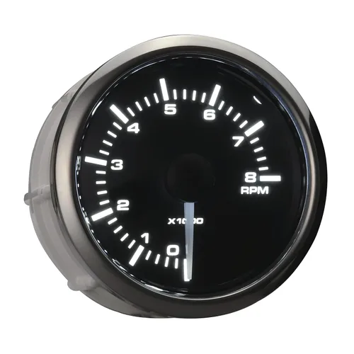 Miniatura 3 de MOTOR METER RACING Serie MGS - Taquímetro electrónico universal de 8000 RPM - 2-1/16" 52mm con retroiluminación LED blanca y ámbar - Esfera negra