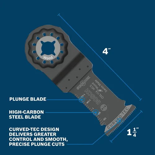 Miniatura 2 de Bosch OSL114 1-1/4 pulg. Starlock® Cuchilla de corte de inmersión de acero de alto carbono para herramienta multioscilante