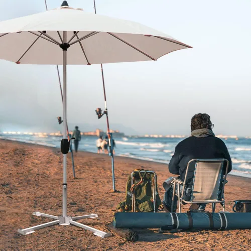 Miniatura 4 de Soporte portátil plegable para sombrilla de playa, soporte portátil para sombrilla de patio, tamaño de anclaje de sombrilla para exteriores, más
