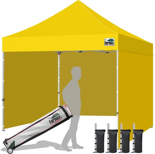 Miniatura 13 de Eurmax Tienda de campaña desplegable de 8 x 8 de Estados Unidos, con bolsa rodante patentada sin puntas, 4 paredes extraíbles con cremallera, toldo