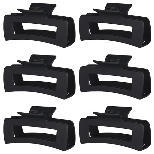 Miniatura 19 de Sisiaipu Pinzas de pelo grandes de 4 pulgadas, 6 piezas de garra grande para cabello grueso, pinzas cuadradas para el cabello para mujeres, pinzas