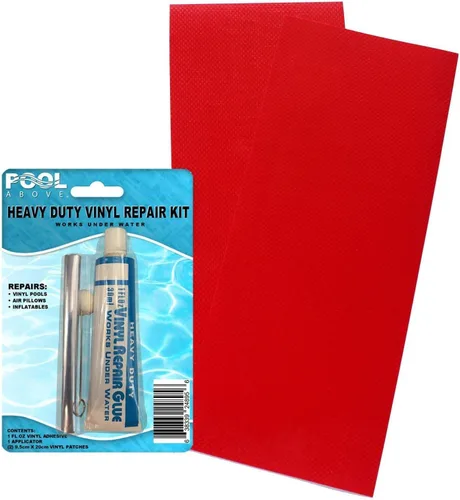 Miniatura 19 de Paquete de 2 parches de reparación de vinilo azul polvo resistente de 4 x 10 para botes inflables y piscinas Azul polvoriento