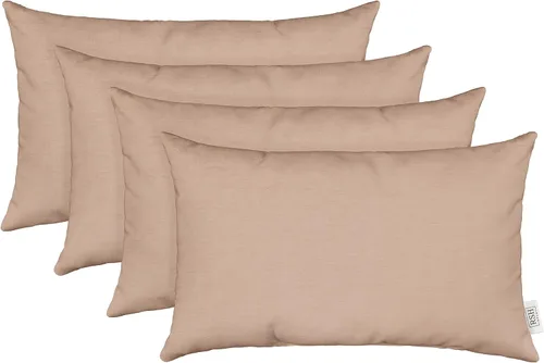 Miniatura 128 de RSH DECOR: Sunbrella - Juego de 4 almohadas lumbares, 20 x 12 pulgadas, tela de rendimiento resistente al agua y a la decoloración, fundas