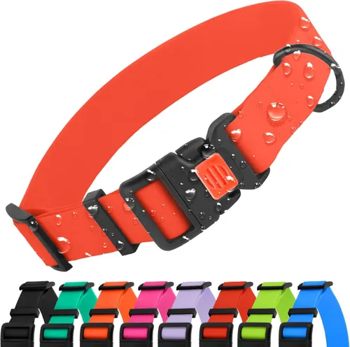 Miniatura 11 de CollarDirect Collar de perro impermeable - Collar de silicona, plástico, resistente al olor, fácil de limpiar, para perros grandes, medianos y Verde